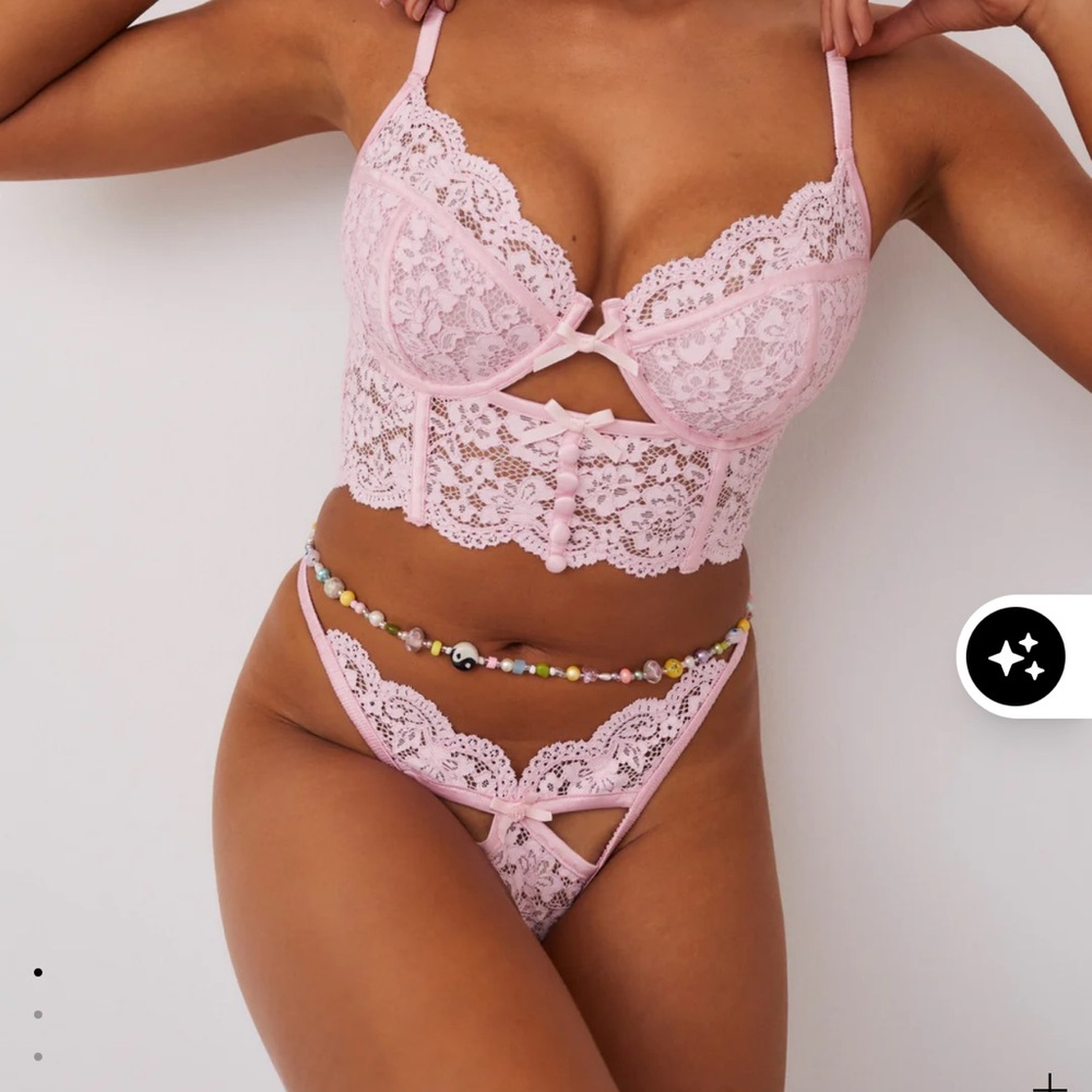 Victoria's Secret Pink Lace Bra Set